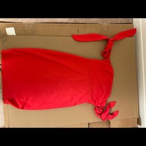 Red tube dress